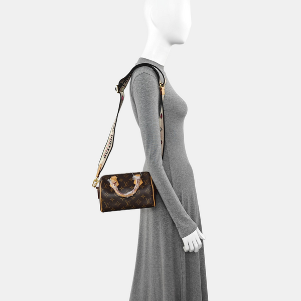 SPEEDY 20 Monogram Coated Canvas Brown