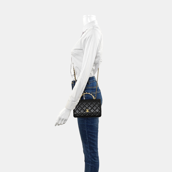 WOC Quilted Lambskin Black