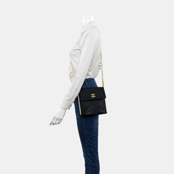 Quilted Calfskin Small Black