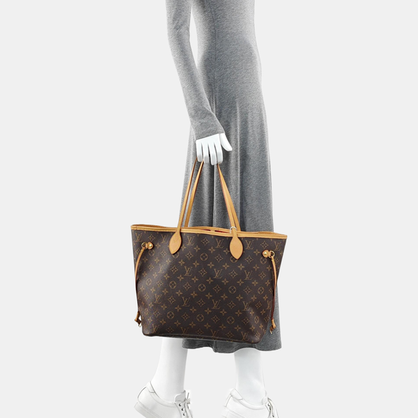 NEVERFULL MM Monogram Coated Canvas Brown