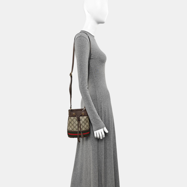 Ophidia Mini Monogram Coated Canvas Beige