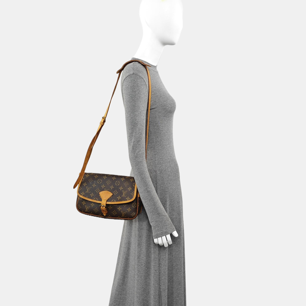 SOLOGNE PM Monogram Coated Canvas Brown