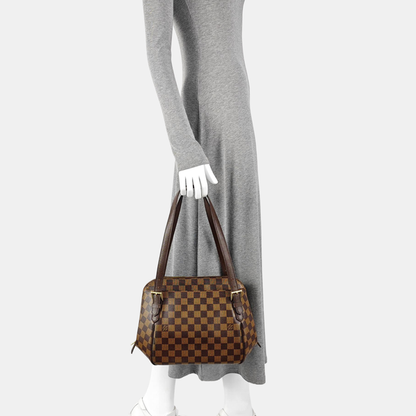 RIVINGTON Damier Ebene Coated Canvas Brown