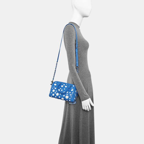 Monogram Calfskin Shoulder Bag Blue