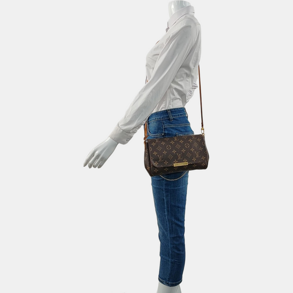 FAVORITE MM Monogram Coated Canvas Brown
