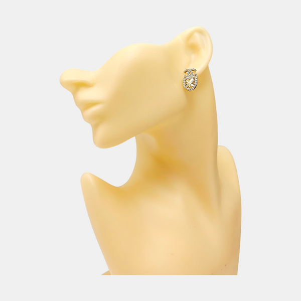 Metal Gold Stud Earrings