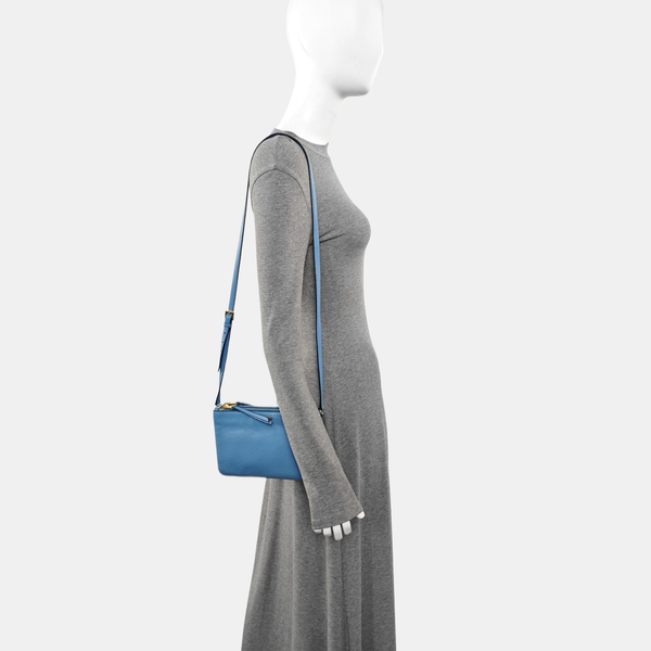 Calfskin Shoulder Bag Blue