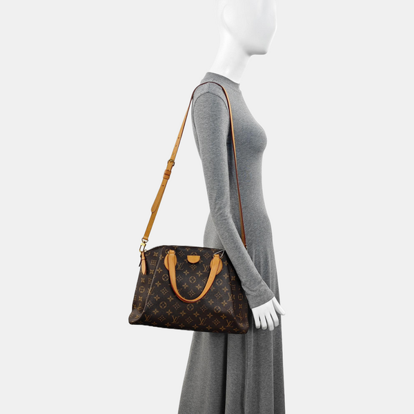RIVOLI MM Monogram Coated Canvas Brown