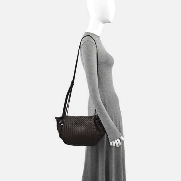 Lambskin Shoulder Bag Brown
