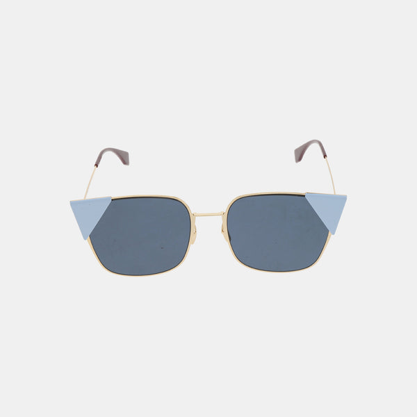 Gafas de sol de metal azul