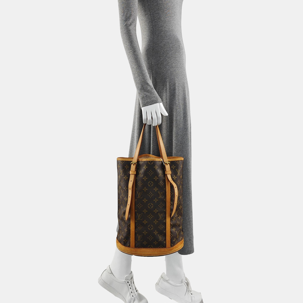 BUCKET GM Monogram Coated Canvas Brown
