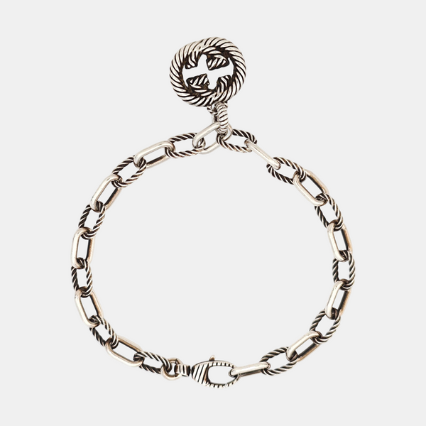 Interlocking G 925 Sterling Silver Bracelet