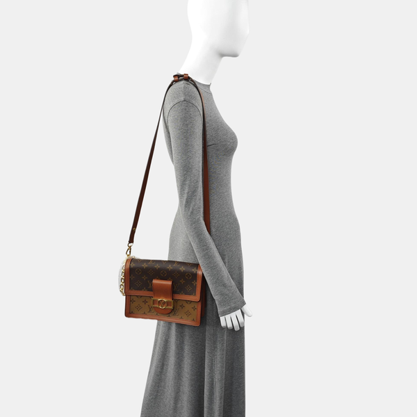 DAUPHINE MM Monogram Coated Canvas Brown