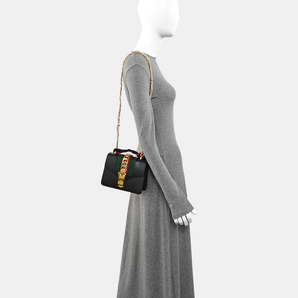 Sylvie Mini Calfskin Black