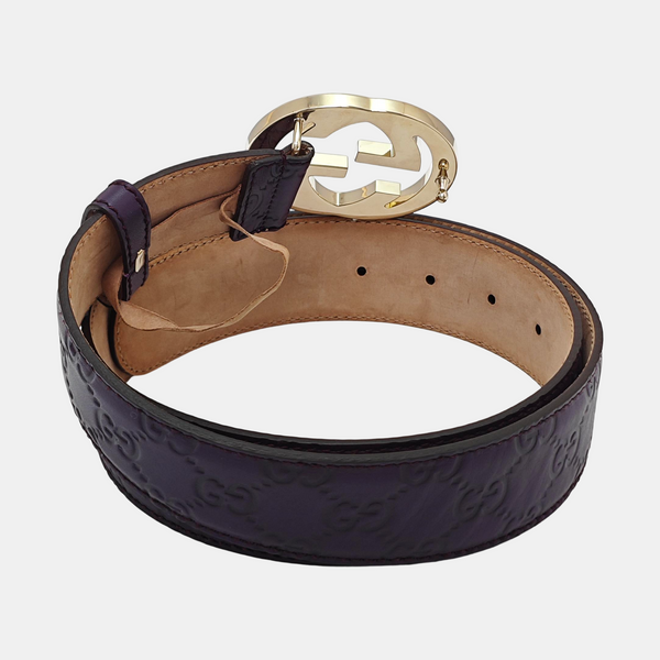 Leather Belt Purple