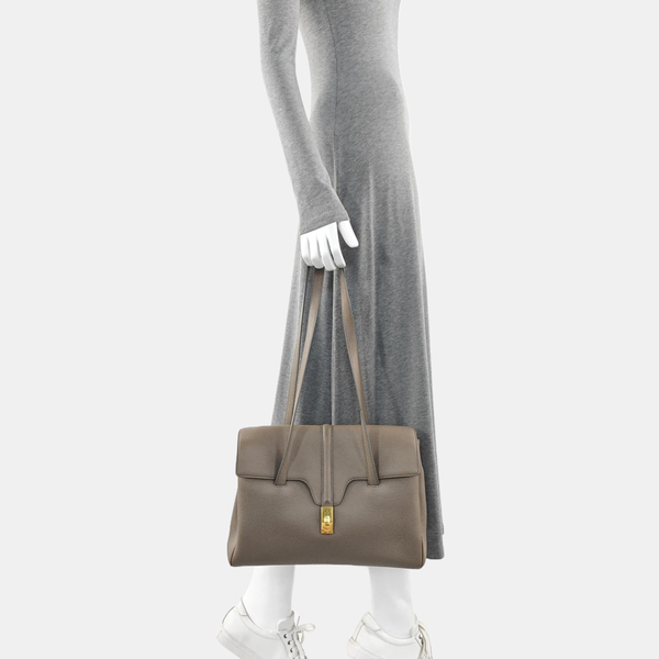 16 Medium Calfskin Gray