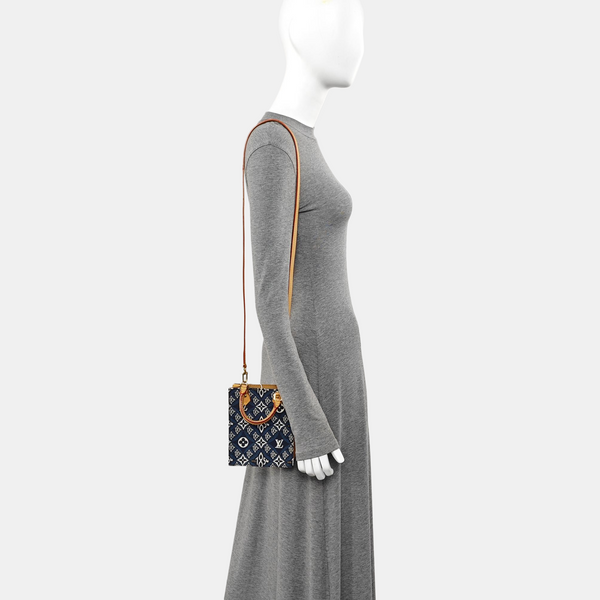 SAC PLAT Mini Monogram Denim Blue