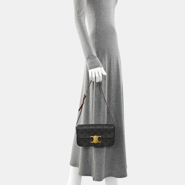TRIOMPHE Small Coated Canvas Brown