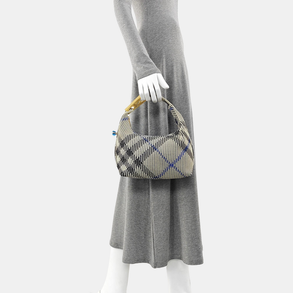 Fabric Top Handle Bag Mini Gray