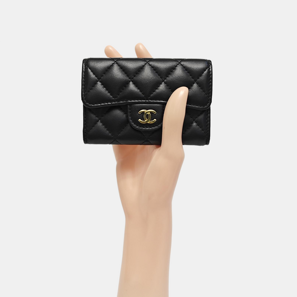 CLASSIC FLAP Quilted Lambskin Black Wallet