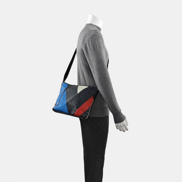 MICK PM Damier Coated Canvas Blue