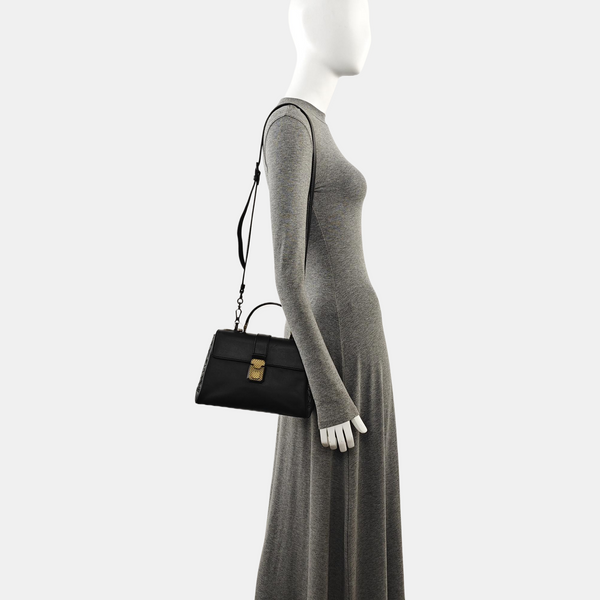 Piazza Small Calfskin Black