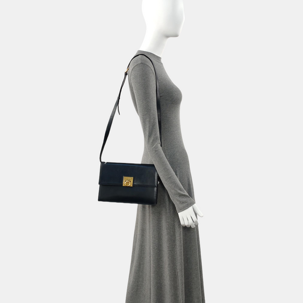 Calfskin Shoulder Bag Blue