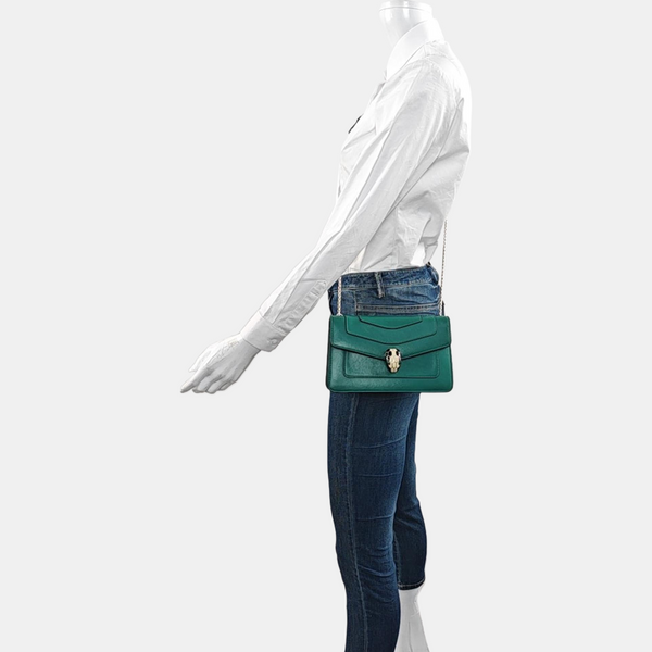 SERPENTI FOREVER Small Calfskin Green
