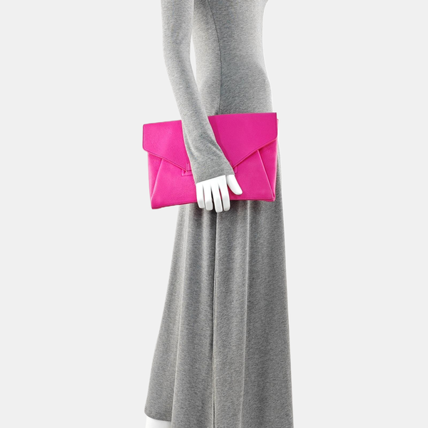Calfskin Clutch Red