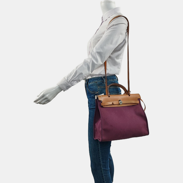 Authenticated pre-owned Herbag 31 Canvas Purple - Shoulder Bag at Looply
