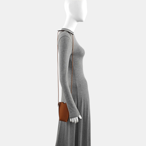 Calfskin Shoulder Bag Brown