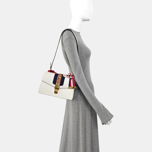 Sylvie Small Calfskin White