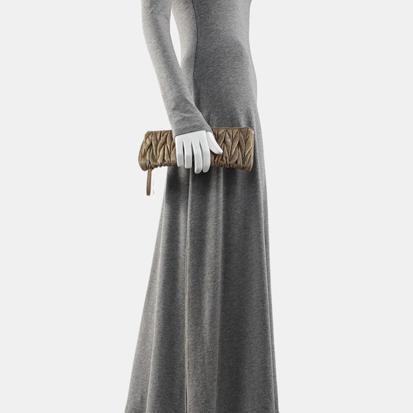 Calfskin Clutch Gray