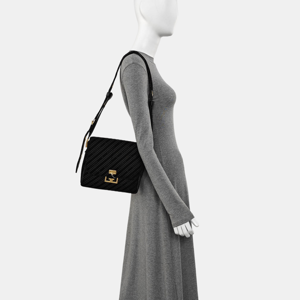 Suede Shoulder Bag Black