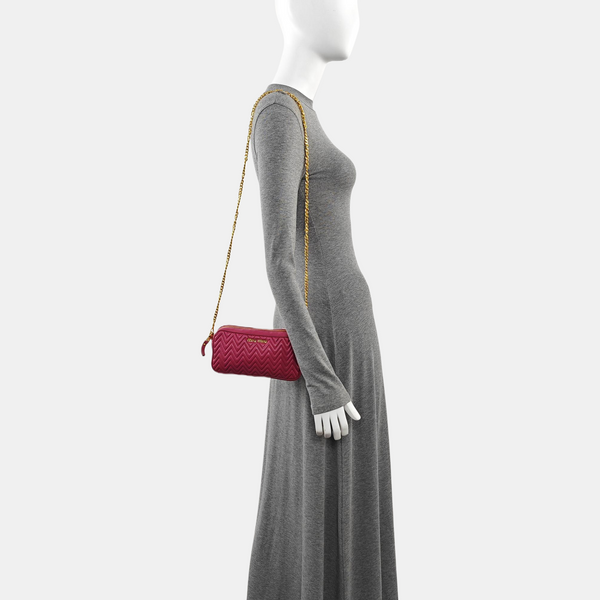 Quilted Lambskin Shoulder Bag Red