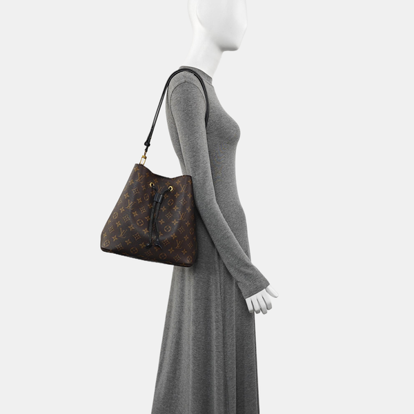 NÉONOÉ MM Monogram Coated Canvas Brown