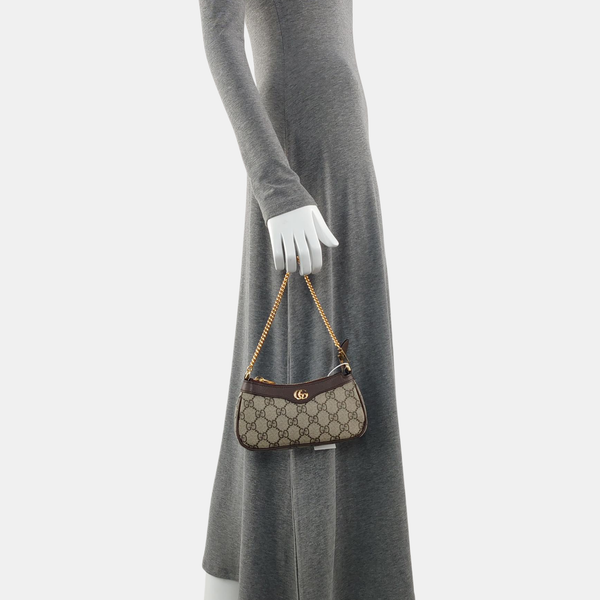 Ophidia Mini Monogram Lona Revestida Beige