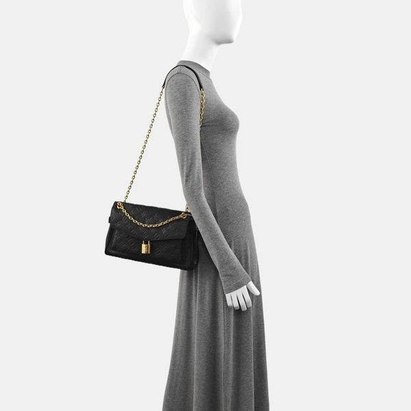 Anytime Flap Monogram Calfskin Black