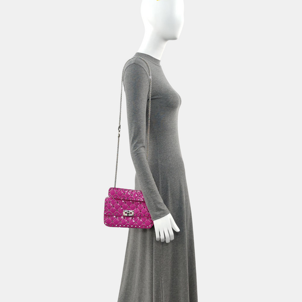 Spike Up Quilted Patent Leather Purple