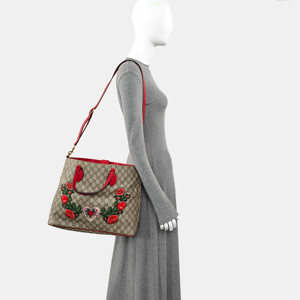 Monogram Coated Canvas Tote Bag Beige