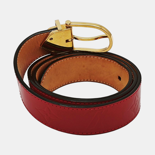 Leather Belt Red