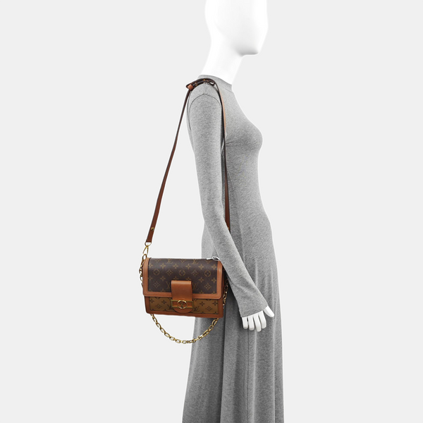 DAUPHINE MM Monogram Coated Canvas Brown