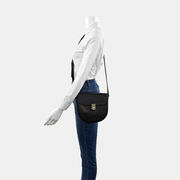 Calfskin Shoulder Bag Black