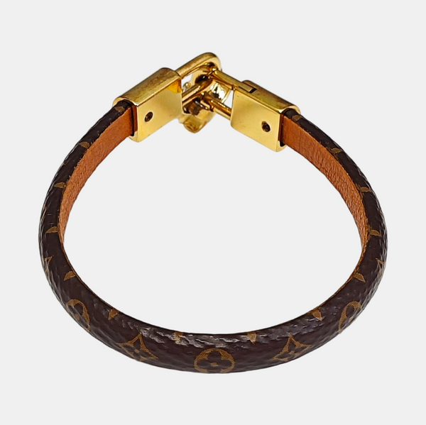 LV EGG Leather Brown Bangle
