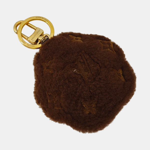 Leather Bag Charm Brown