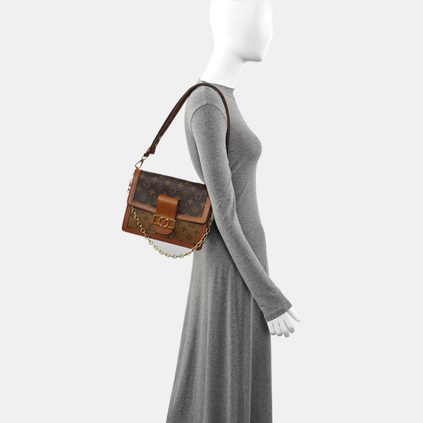 DAUPHINE MM Monogram Coated Canvas Brown