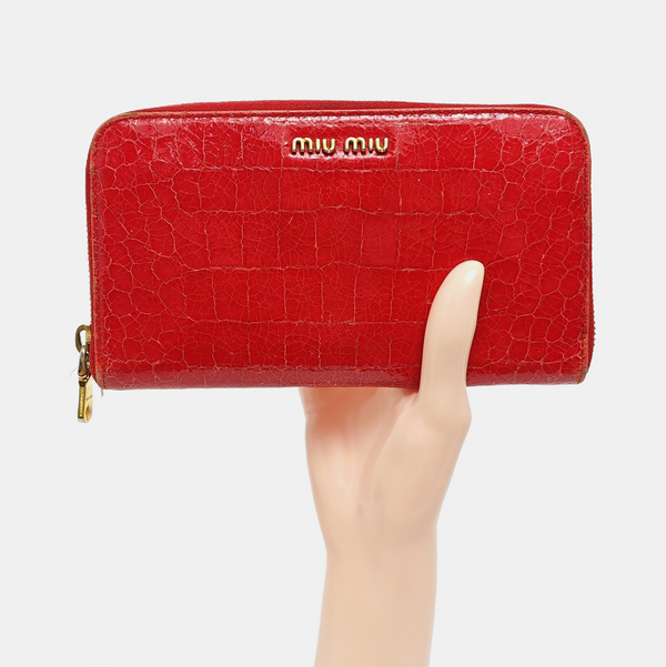 Calfskin Wallet Red