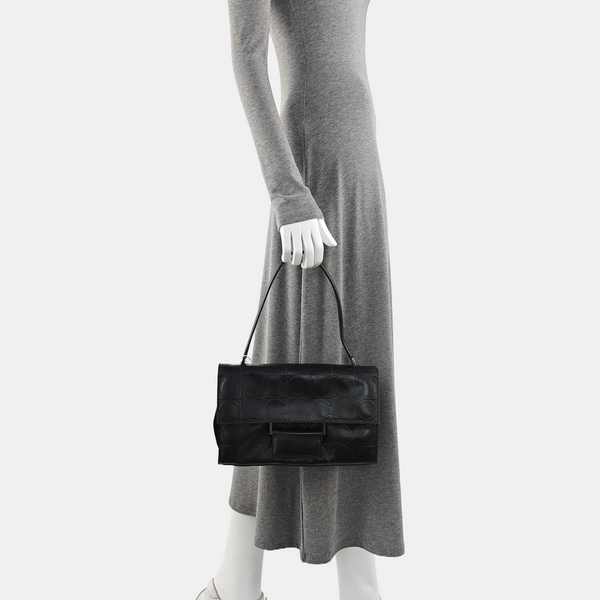 Calfskin Shoulder Bag Black