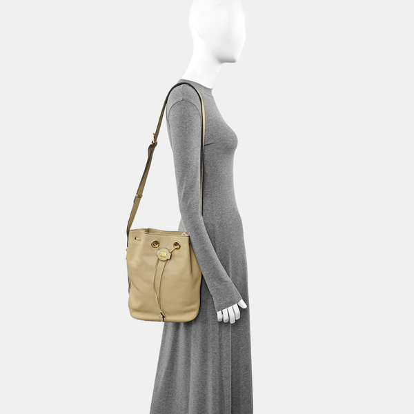 Calfskin Shoulder Bag Beige