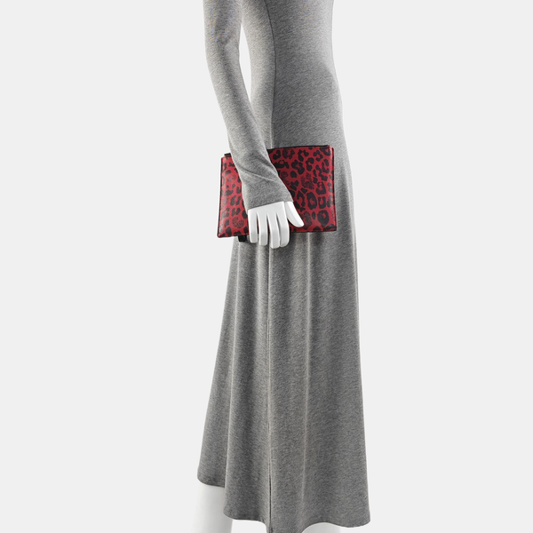 Calfskin Clutch Red